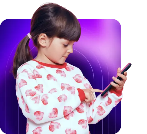 Girl using phone
