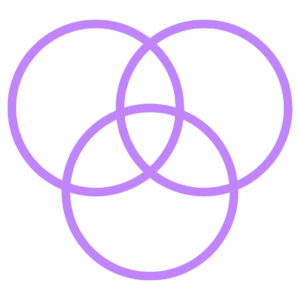 Three connected circles