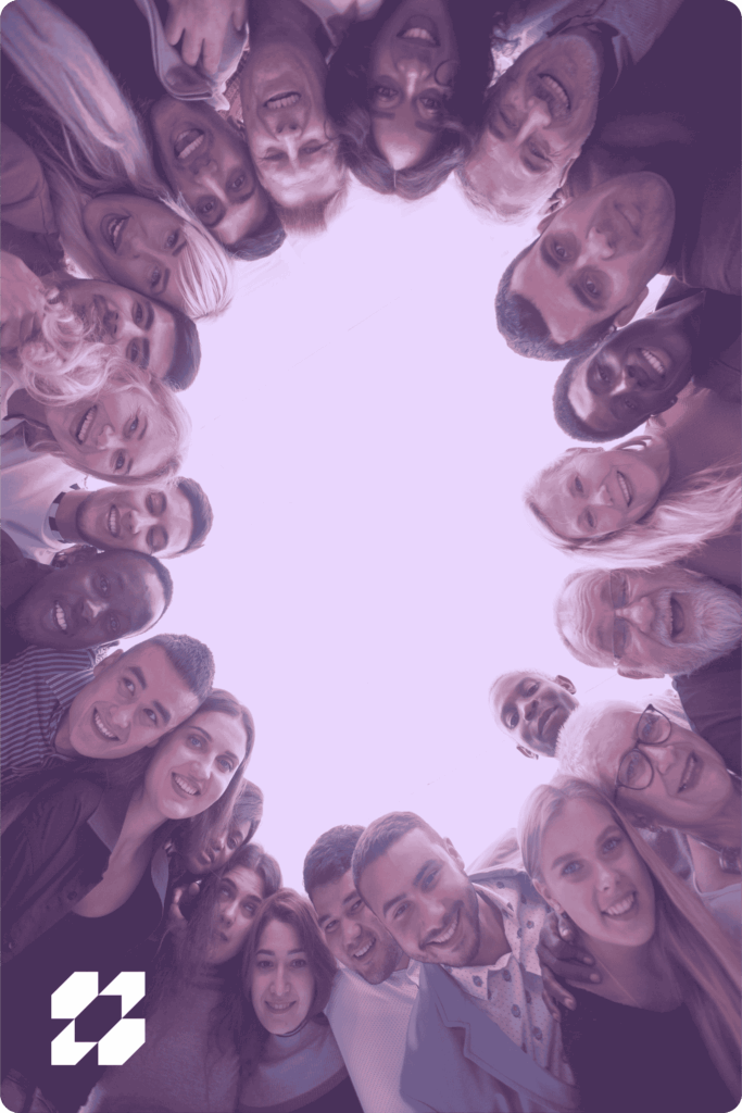 circle of people coming together