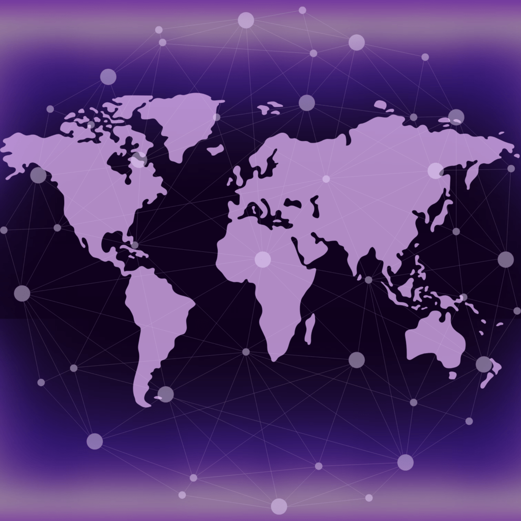 world with network lines